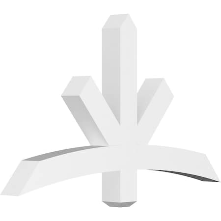 Ekena Millwork Alberta Architectural Grade PVC Gable Bracket, 48"W x 28"H x 4"D x 4"F, 14/12 Pitch GBP048X28X0404ALB00